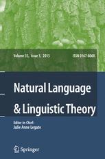 Natural Language and Linguistic Theory